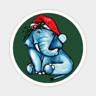 Christmas Santa Elephant Magnet